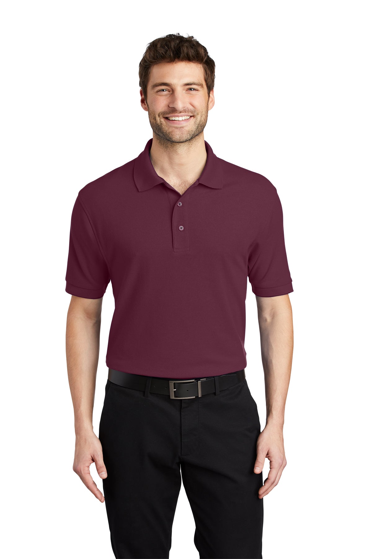 silk touch polo burgundy