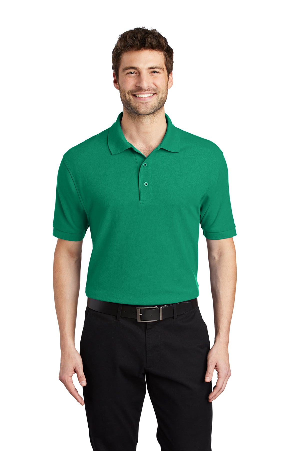 silk touch polo kelly green