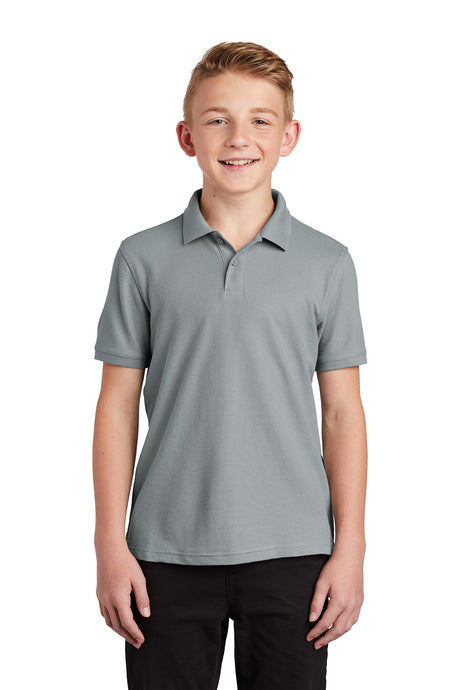 youth core classic pique polo gusty grey