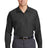long size long sleeve industrial work shirt charcoal