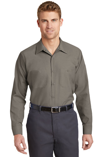 long size long sleeve industrial work shirt grey