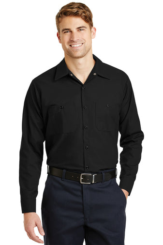 long sleeve industrial work shirt black