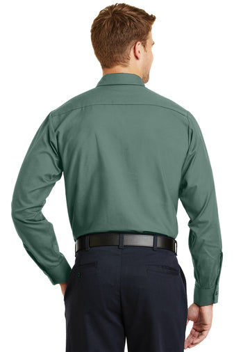 long sleeve industrial work shirt light green