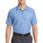 short sleeve industrial work shirt light blue