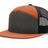 richardson trucker cap hat 7 panel hats charcoal burnt orange black