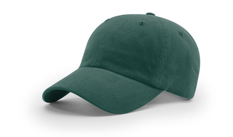 richardson dad hat garment washed twill cap dark green