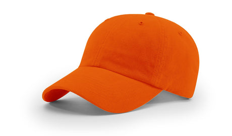 richardson dad hat garment washed twill cap orange