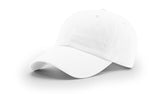 richardson dad hat garment washed twill cap white