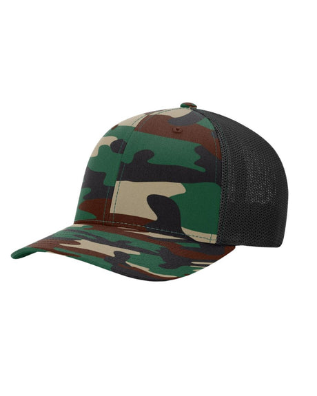 richardson trucker cap hat r-flex hat army camo black