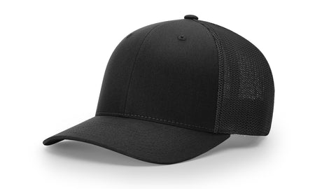 richardson trucker cap hat r-flex hat black