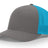 richardson trucker cap hat r-flex hat charcoal neon blue