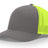 richardson trucker cap hat r-flex hat charcoal neon yellow