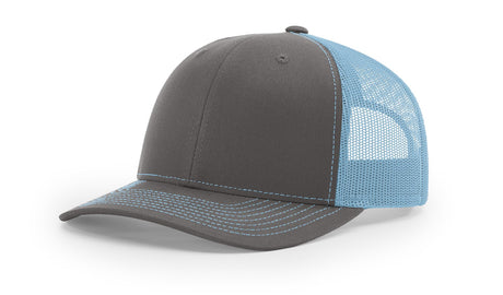 richardson snapback hats trucker cap charcoal columbia blue