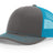 richardson snapback hats trucker cap charcoal neon blue