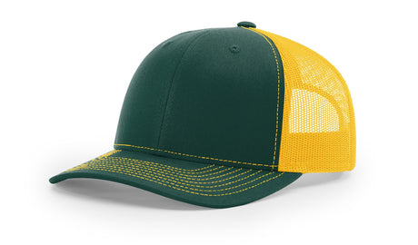 richardson snapback hats trucker cap dark green gold