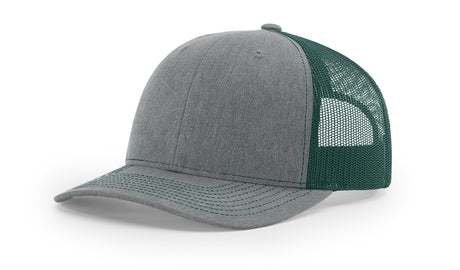 richardson snapback hats trucker cap heather grey dark green