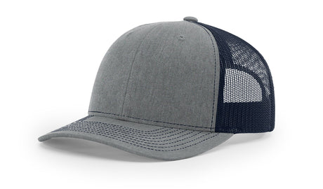 richardson snapback hats trucker cap heather grey navy