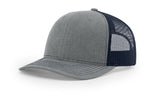 richardson snapback hats trucker cap heather grey navy