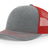 richardson snapback hats trucker cap heather grey red