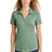 ladies posicharge tri blend wicking polo forest green heather