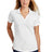 ladies posicharge tri blend wicking polo white triad solid