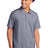 posicharge tri blend wicking polo true navy heather