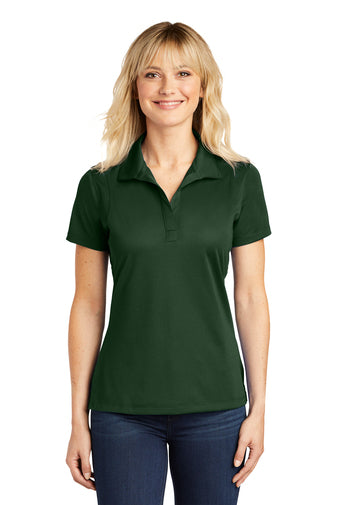 ladies micropique sport wick polo forest green