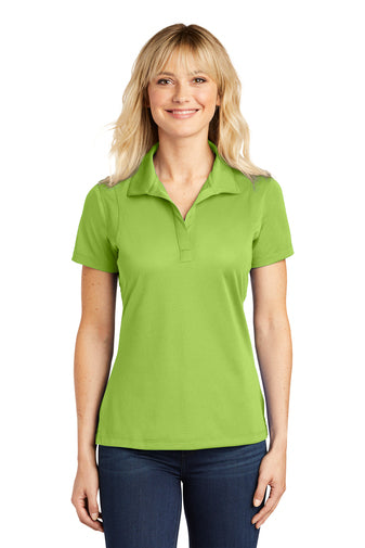 ladies micropique sport wick polo lime shock