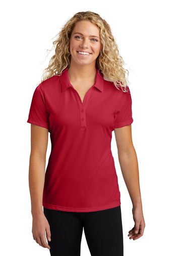 ladies posicharge competitor polo deep red