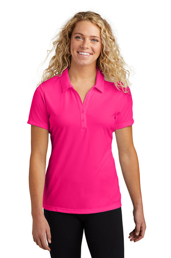 ladies posicharge competitor polo pink raspberry