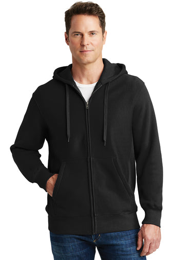 super heavyweight full zip hooded sweatshirt black