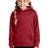 youth sport wick fleece hooded pullover deep red