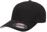 V-Flexfit 6 panel cotton twill cap black
