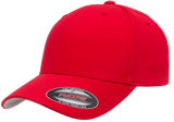 V-Flexfit 6 panel cotton twill cap red