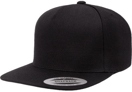 yp classics 5 panel hat snapback hat black
