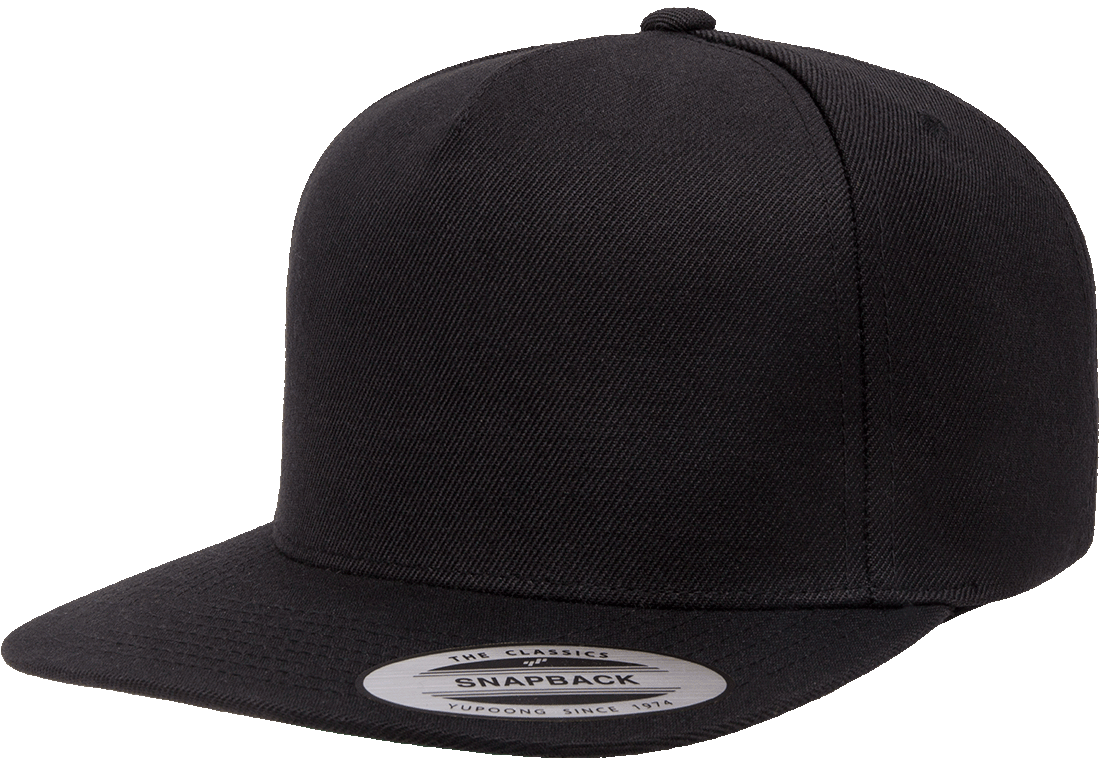 yp classics 5 panel hat snapback hat black
