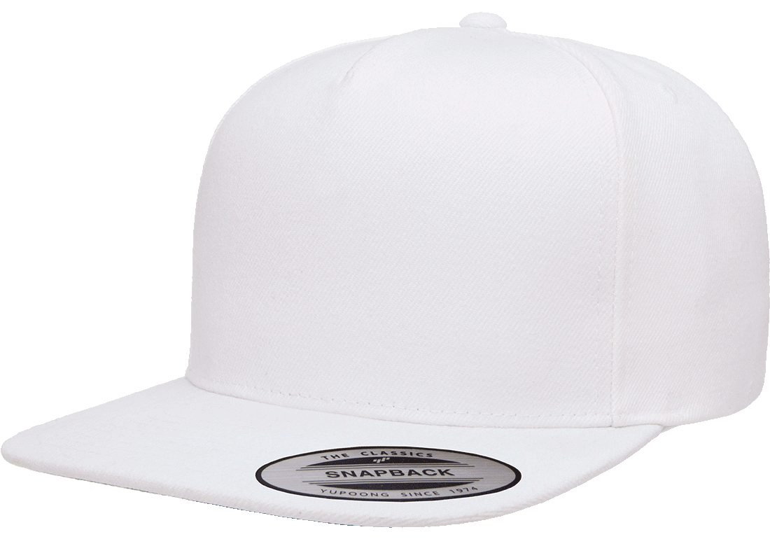 yp classics 5 panel hat snapback hat white