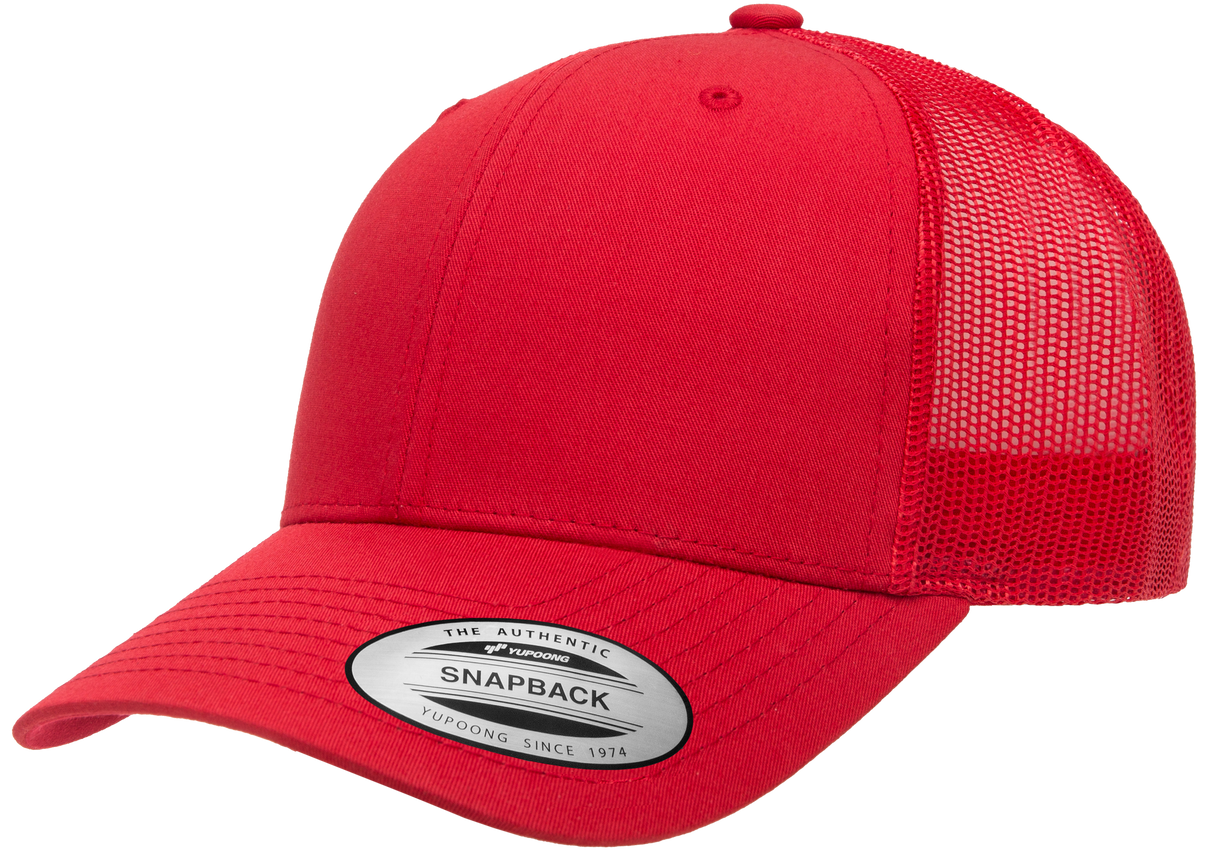 yp classics retro trucker cap red