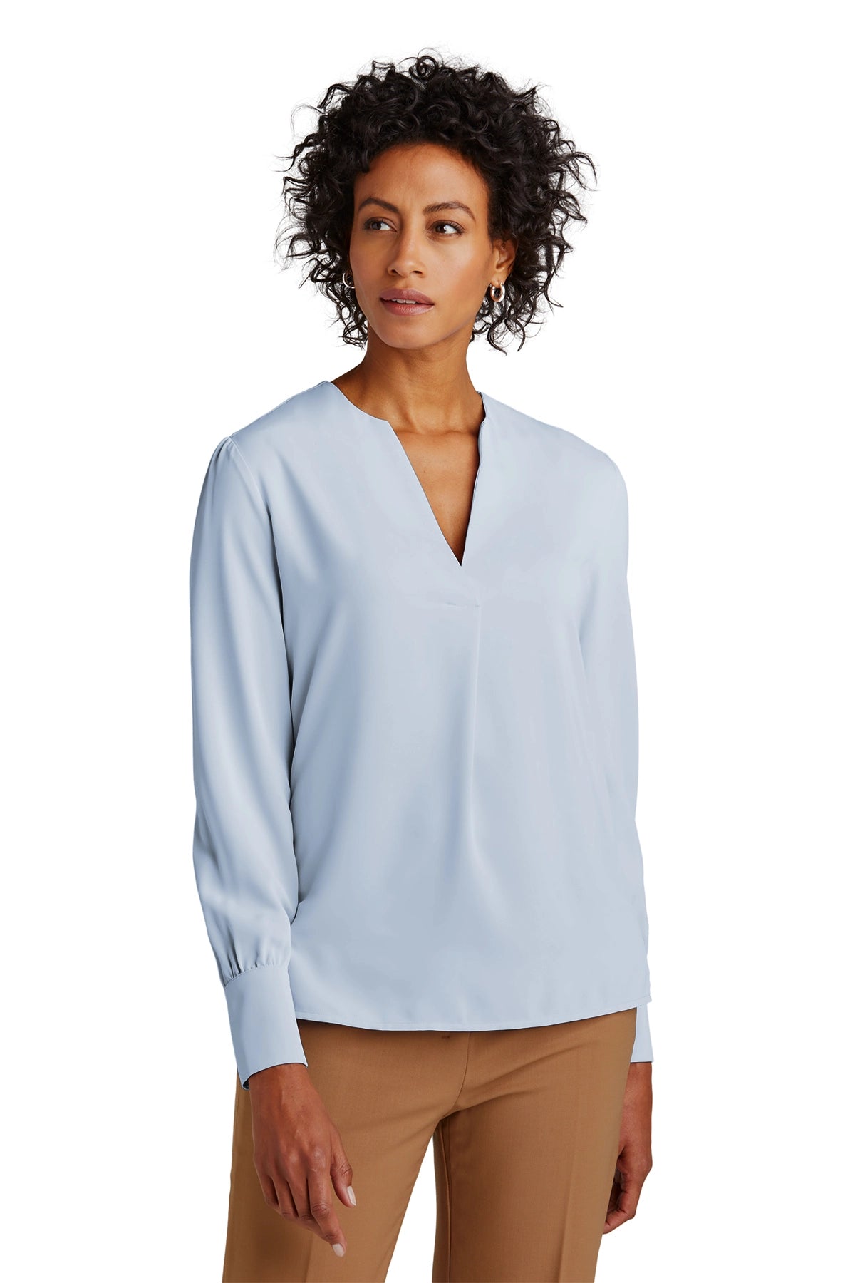 Brooks Brothers® Women’s Open-Neck Satin Blouse BB18009