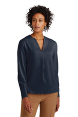 Brooks Brothers® Women’s Open-Neck Satin Blouse BB18009