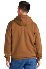 carhartt midweight hooded logo sweatshirt carhartt brown