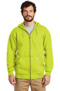 carhartt midweight hooded zip front sweatshirt brite lime