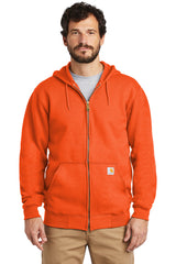 carhartt midweight hooded zip front sweatshirt brite orange