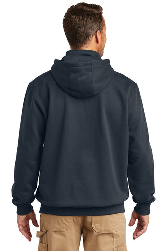 carhartt rain defender paxton heavyweight hooded zip mock sweatshirt new navy