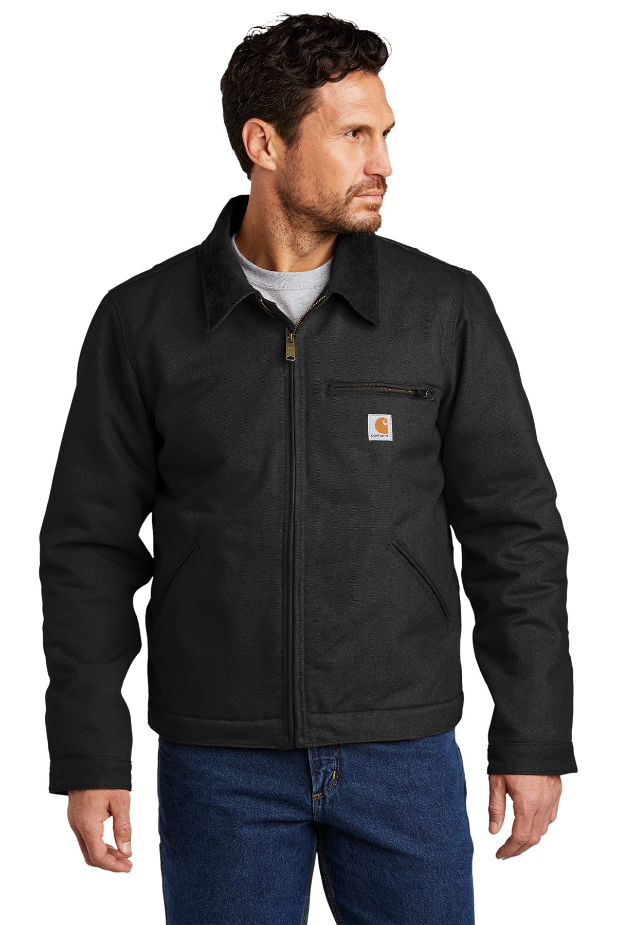 carhartt tall duck detroit jacket black