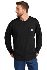 carhartt workwear pocket long sleeve t shirt black