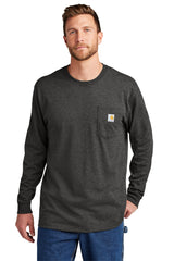 carhartt workwear pocket long sleeve t shirt carbon heather