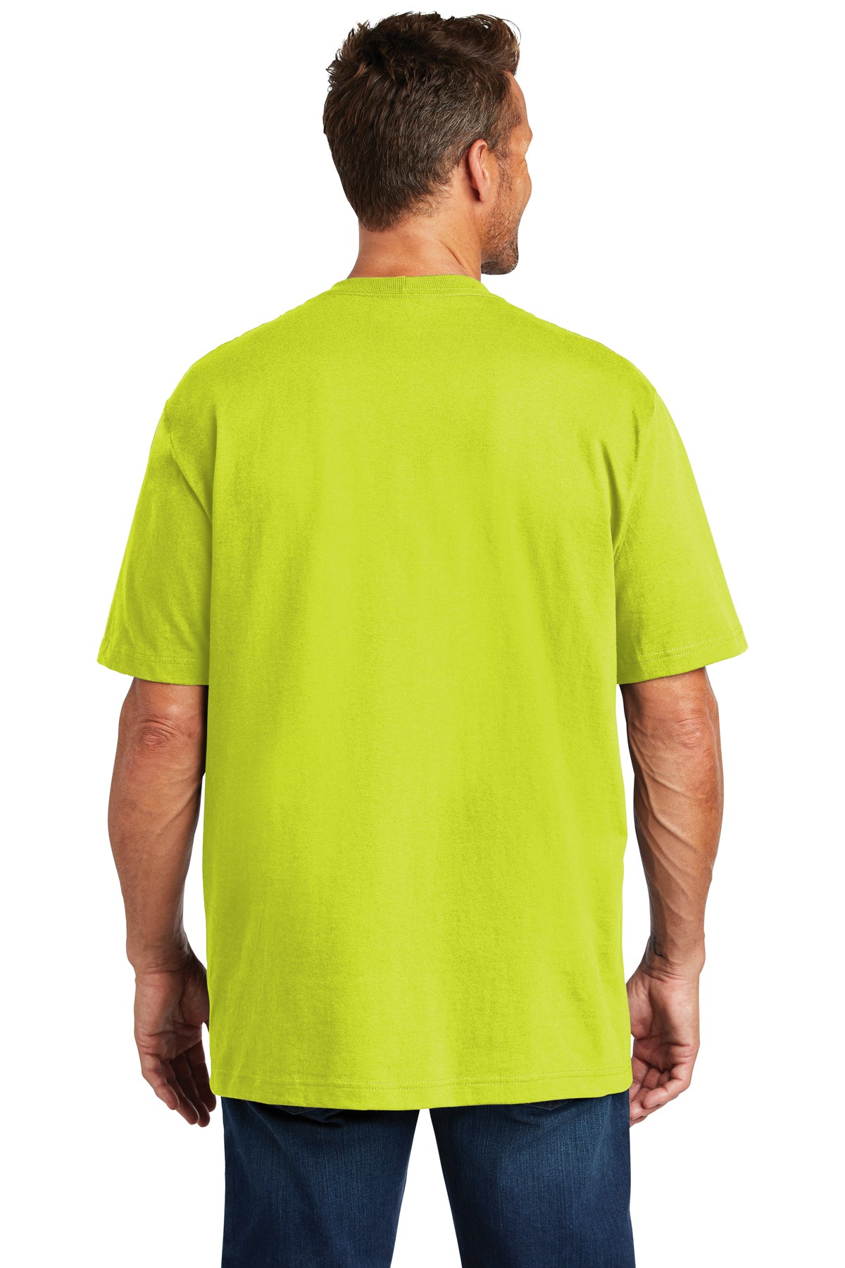 carhartt workwear pocket short sleeve t shirt brite lime