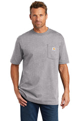 carhartt workwear pocket short sleeve t shirt heather grey