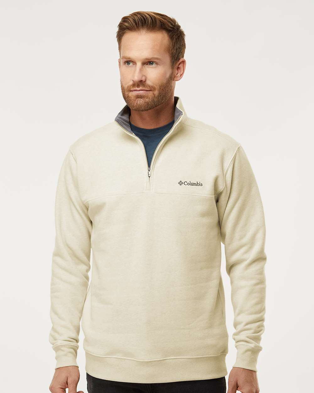 columbia hart mountain half-zip sweatshirt 141162 oatmeal heather